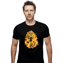 Load image into Gallery viewer, Shirts Fitted Shirts, Mens / Small / Black Golden Saiyan Rose
