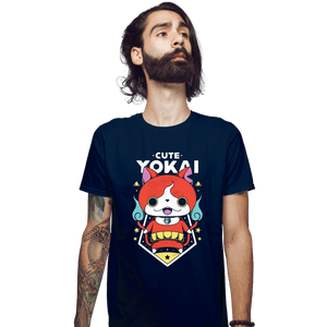 Shirts Fitted Shirts, Mens / Small / Navy Cute Yokai