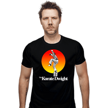 Load image into Gallery viewer, Shirts Fitted Shirts, Mens / Small / Black Karate Dwight
