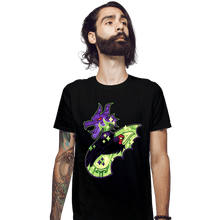 Load image into Gallery viewer, Shirts Fitted Shirts, Mens / Small / Black Magical Silhouettes - Maleficent
