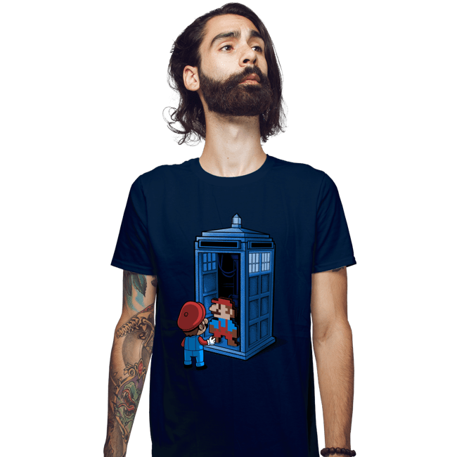 Shirts Fitted Shirts, Mens / Small / Navy Back To 8 Bits