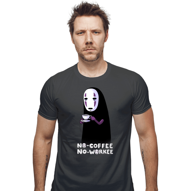 Daily_Deal_Shirts Fitted Shirts, Mens / Small / Charcoal No Face No Coffee