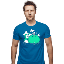 Load image into Gallery viewer, Shirts Fitted Shirts, Mens / Small / Sapphire Dino Island Baby

