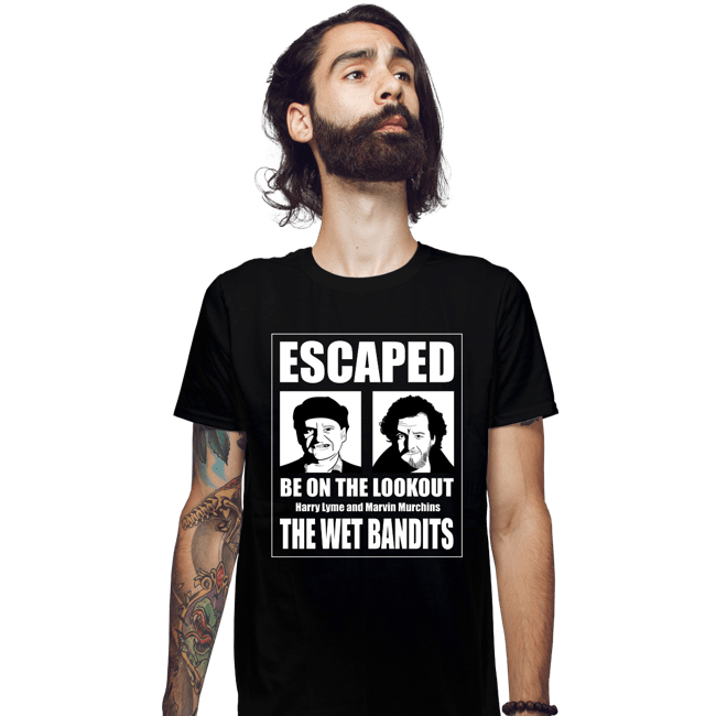 Secret_Shirts Fitted Shirts, Mens / Small / Black The Wet Bandits Have Escaped
