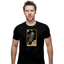 Load image into Gallery viewer, Shirts Fitted Shirts, Mens / Small / Black Tarot The Star
