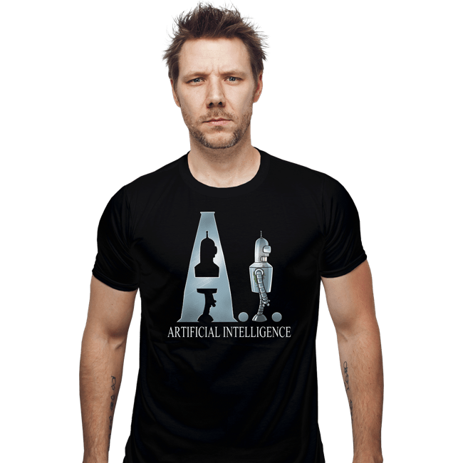 Daily_Deal_Shirts Fitted Shirts, Mens / Small / Black Artificial Intelligence
