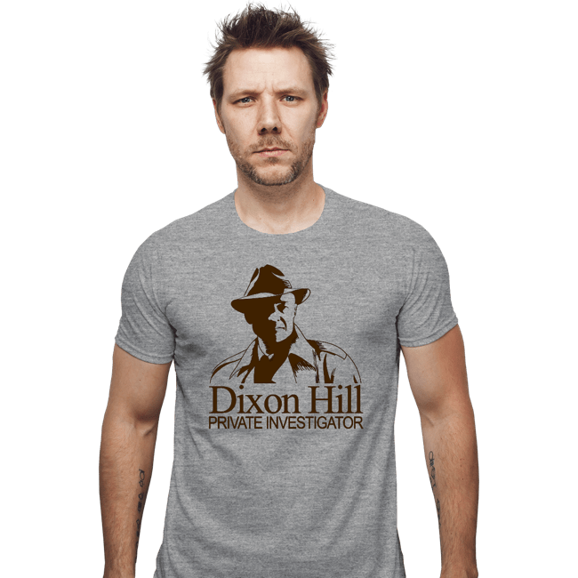 Daily_Deal_Shirts Fitted Shirts, Mens / Small / Sports Grey Dixon Hill Private Investigator