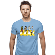 Load image into Gallery viewer, Daily_Deal_Shirts Fitted Shirts, Mens / Small / Powder Blue Yellow Brick Crossing
