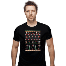 Load image into Gallery viewer, Shirts Fitted Shirts, Mens / Small / Black Merry Christmas Uncle Scrooge

