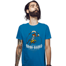 Load image into Gallery viewer, Secret_Shirts Fitted Shirts, Mens / Small / Sapphire Robo-Rodeo
