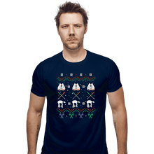 Load image into Gallery viewer, Shirts Fitted Shirts, Mens / Small / Navy Hothy Christmas
