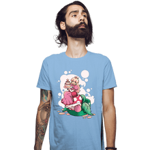 Load image into Gallery viewer, Shirts Fitted Shirts, Mens / Small / Powder Blue Princess Peach
