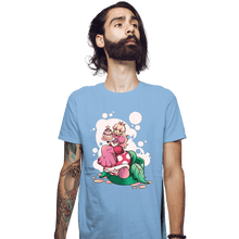 Load image into Gallery viewer, Shirts Fitted Shirts, Mens / Small / Powder Blue Princess Peach
