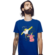 Load image into Gallery viewer, Daily_Deal_Shirts Fitted Shirts, Mens / Small / Royal Blue Sponge Knight Returns
