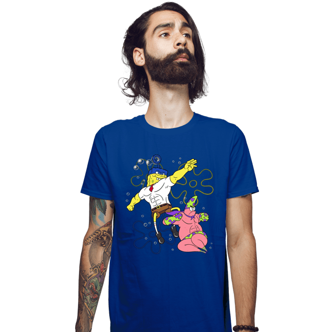 Daily_Deal_Shirts Fitted Shirts, Mens / Small / Royal Blue Sponge Knight Returns