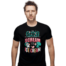 Load image into Gallery viewer, Daily_Deal_Shirts Fitted Shirts, Mens / Small / Black Scream for Ice Cream
