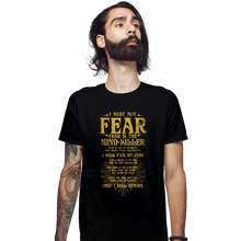 Load image into Gallery viewer, Daily_Deal_Shirts Fitted Shirts, Mens / Small / Black Fear Is The Mind-Killer
