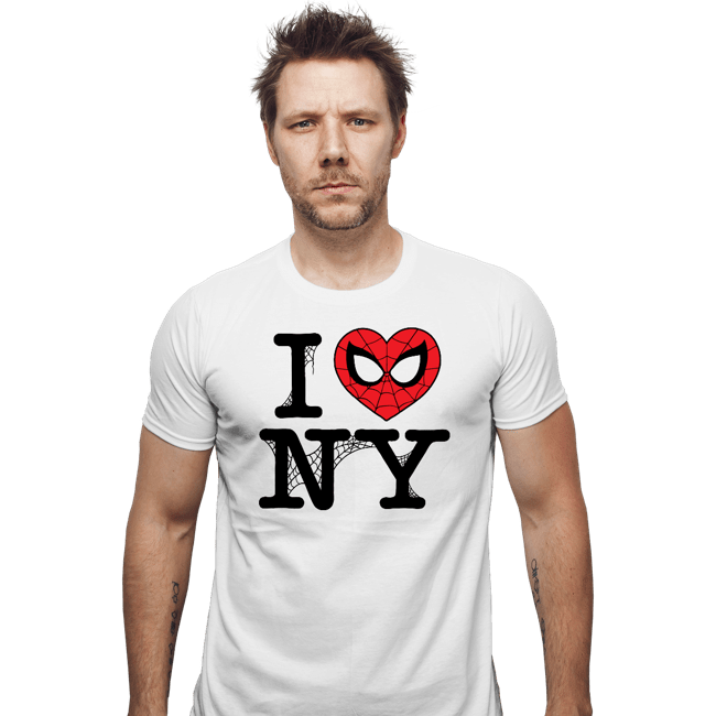 Daily_Deal_Shirts Fitted Shirts, Mens / Small / White I Spider NY