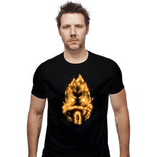 Load image into Gallery viewer, Daily_Deal_Shirts Fitted Shirts, Mens / Small / Black Golden Saiyan Prince
