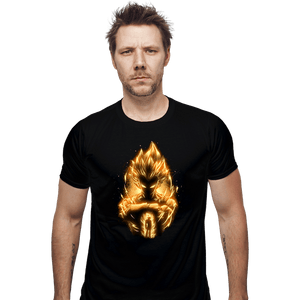 Daily_Deal_Shirts Fitted Shirts, Mens / Small / Black Golden Saiyan Prince