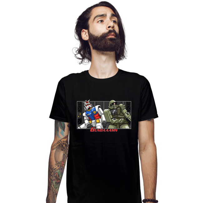 Shirts Fitted Shirts, Mens / Small / Black Gundamn