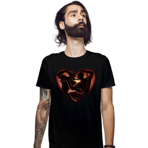 Daily_Deal_Shirts Fitted Shirts, Mens / Small / Black Love To Fight