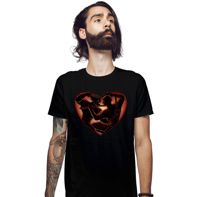 Daily_Deal_Shirts Fitted Shirts, Mens / Small / Black Love To Fight