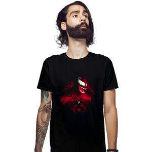 Daily_Deal_Shirts Fitted Shirts, Mens / Small / Black Red Symbiote