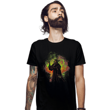 Load image into Gallery viewer, Shirts Fitted Shirts, Mens / Small / Black Horned King Art
