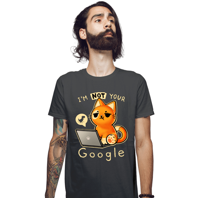 Daily_Deal_Shirts Fitted Shirts, Mens / Small / Charcoal Not Your Google