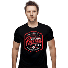 Load image into Gallery viewer, Shirts Fitted Shirts, Mens / Small / Black Raccoon City
