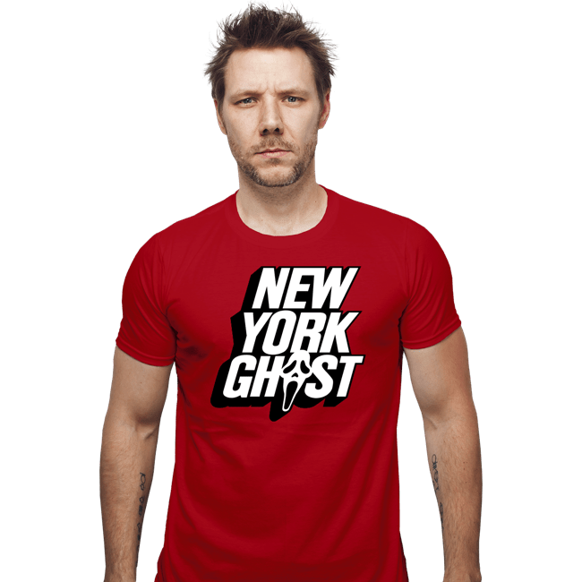 Daily_Deal_Shirts Fitted Shirts, Mens / Small / Red New York Ghost