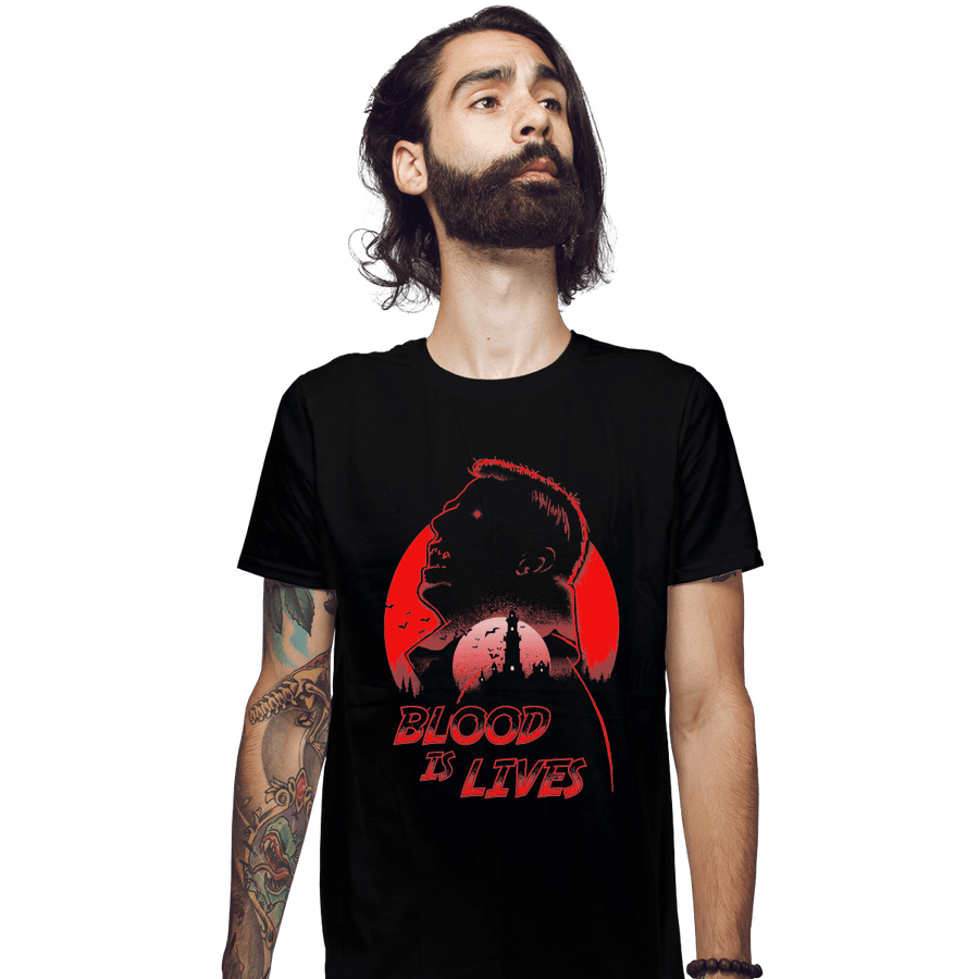 Shirts Fitted Shirts, Mens / Small / Black Blood Is Lives