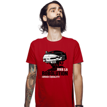 Load image into Gallery viewer, Shirts Fitted Shirts, Mens / Small / Red Viva La Robolution

