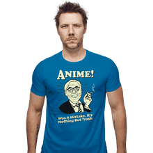 Load image into Gallery viewer, Shirts Fitted Shirts, Mens / Small / Sapphire Anime Trash
