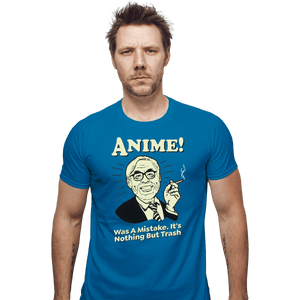 Shirts Fitted Shirts, Mens / Small / Sapphire Anime Trash