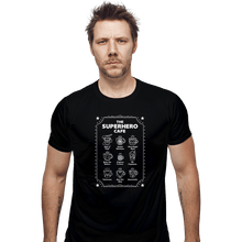 Load image into Gallery viewer, Shirts Fitted Shirts, Mens / Small / Black Superhero Cafe
