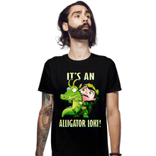 Load image into Gallery viewer, Shirts Fitted Shirts, Mens / Small / Black It&#39;s An Alligator Loki!
