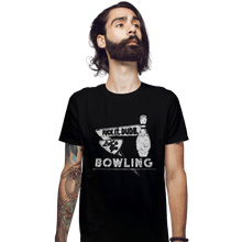 Load image into Gallery viewer, Shirts Fitted Shirts, Mens / Small / Black Fuck It Dude, Lets Go Bowling
