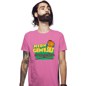 Shirts Fitted Shirts, Mens / Small / Azalea Neon Garfield Evangelion Pink