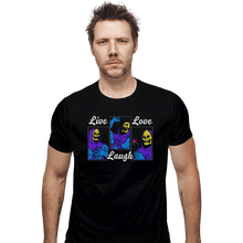 Load image into Gallery viewer, Shirts Fitted Shirts, Mens / Small / Black Live Laugh Love
