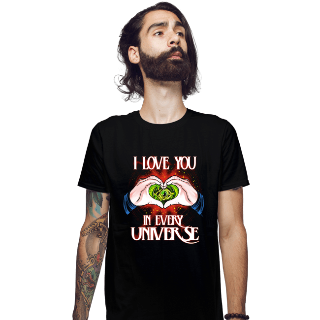 Daily_Deal_Shirts Fitted Shirts, Mens / Small / Black I Love You In Every Universe