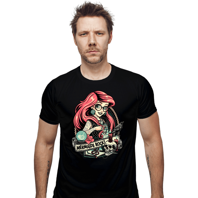 Secret_Shirts Fitted Shirts, Mens / Small / Black Rocker Ariel!