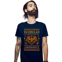 Load image into Gallery viewer, Shirts Fitted Shirts, Mens / Small / Navy Ravenclaw Sweater
