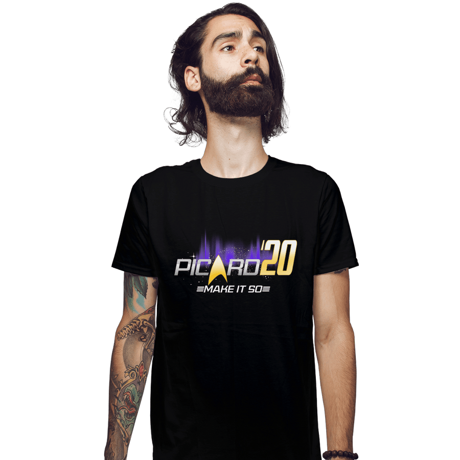 Shirts Fitted Shirts, Mens / Small / Black Make It So