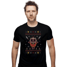 Load image into Gallery viewer, Shirts Fitted Shirts, Mens / Small / Black Lamb Christmas
