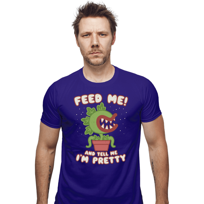 Daily_Deal_Shirts Fitted Shirts, Mens / Small / Violet Feed Me!!