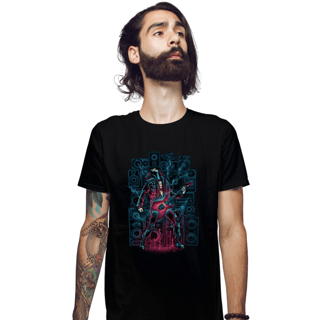 Daily_Deal_Shirts Fitted Shirts, Mens / Small / Black In The Face Of Evil