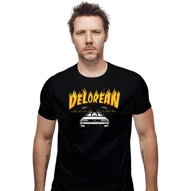 Secret_Shirts Fitted Shirts, Mens / Small / Black Delorean Outatime