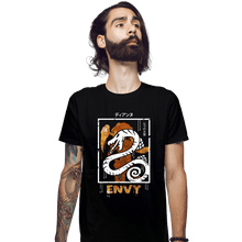 Load image into Gallery viewer, Shirts Fitted Shirts, Mens / Small / Black Sin of Envy Serpent
